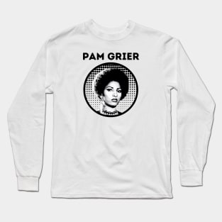 pam grier || light black Long Sleeve T-Shirt